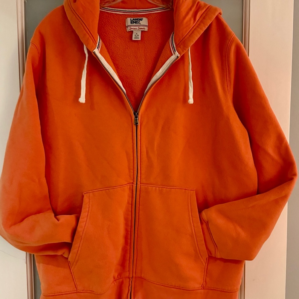 XL Lands' End Serious Sweats, Full-zip Hoody